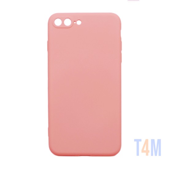 Capa de Silicone com Moldura de Câmera para Apple Apple iPhone 7 Plus/8 Plus Rosa